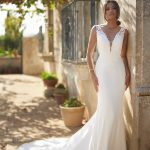 trouwjurk pure 24518 tres chic fit flare bruidsjurk bruidsboetiek de blauwe hoeve apeldoorn